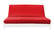 Medley Red Linen Texture Futon Cover by Prestige