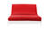 Medley Red Linen Texture Futon Cover by Prestige