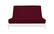 Ibiza Burgundy Suede Texture Futon Cover by Prestige