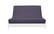 Ibiza Eggplant Suede Texture Futon Cover by Prestige