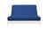 Ibiza Lapis Blue Suede Texture Futon Cover by Prestige