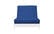 Ibiza Lapis Blue Suede Texture Futon Cover by Prestige