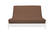 Ibiza Smoke Suede Texture Futon Cover by Prestige