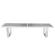 Inwood Mid-Century Silver Platform Bench - 5 Feet by LeisureMod