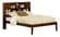 Newport Antique Walnut Bookcase Platform Bed by Atlantic Furniture