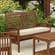 Acacia Wood Patio Loveseat Bench - Dark Brown by Walker Edison