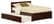 Orlando Antique Walnut Platform Bed by Atlantic Furniture