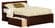 Orlando Antique Walnut Platform Bed by Atlantic Furniture
