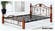 IB 1582 Iron Bed w/Wooden Colums by Pantek Furniture