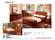 P 160 Cherry Bed w/Tilted Headboard & 2 Drawers by Pantek Furniture