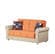 Pacific Orange Fabric Loveseat by Empire Furniture USA