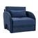 [Floor Sample] Easy-Flip Deluxe Chair Bed Blue Fabric by Prestige Furnishings
