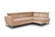 [Floor Sample] Aston Sectional Sofa Sleeper Melange Beige by Prestige Furnishings