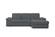 Lion Sectional Sofa Sleeper w/Storage LHF Chaise Perfect Dark Gray by Prestige Furnishings