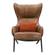 Amos Leather Accent Chair Open Road Brown Leather by Moe's Home Collection