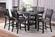 F1809 Black Fabric Upholstery High Chair (Set of 2) by Poundex