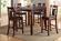 F2252 Dark Brown Faux Leather 5-Pcs Counter Height Dining Set by Poundex