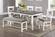 F2562 Grey Fabric 6-Pcs Dining Set by Poundex