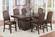 F2578 Dark Brown Pine Wood & Acacia Veneer Dining Table by Poundex