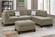 F6478 Camel Chenille 3-Pcs Sectional Sofa Set w/2 Accent Pillows by Poundex