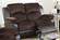 F6695 Chocolate Faux Leather & Padded Suede Reclining Loveseat by Poundex