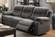 F6699 Slate Blue Breathable Leatherette Reclining Sofa by Poundex