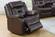 F86294 Dark Brown Gel Leatherette Power Recliner by Poundex