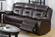 F86296 Dark Brown Gel Leatherette Power Sofa by Poundex
