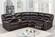 F86613 Brown Bonded Leather Power Motion Sectional by Poundex