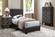 F9211 Brown Faux Leather Bed by Poundex
