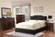 F9331 Black Faux Leather & Solid Pine Bed by Poundex