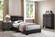 F9566 Brown Faux Leather Bed by Poundex