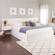 Floating White King Headboard w/Nightstand by Prepac