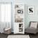 Home Office White Wood Tall Bookcase w/2 Shaker Doors by Prepac