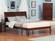 Portland Antique Walnut Platform Bed by Atlantic Furniture