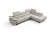 Rimini Light Gray Italian Premium Leather Sectional by J&M Furniture