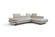 Rimini Light Gray Italian Premium Leather Sectional by J&M Furniture