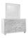 Santorini Metallic White Marble Bedroom Set by Global Furniture
