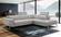 Athena Leather Sectional Gray by J&M Furniture