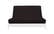 Samantha Black Chenille Texture Futon Cover by Prestige