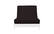 Samantha Black Chenille Texture Futon Cover by Prestige
