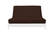 Samantha Chocolate Chenille Texture Futon Cover by Prestige