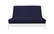Samantha Indigo Chenille Texture Futon Cover by Prestige