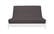 Samantha Slate Chenille Texture Futon Cover by Prestige