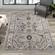 Samira Traditional Cream Blue Border Rug by Kalora
