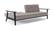 Splitback Sofa Bed w/Black Frej Arms Mixed Dance Aqua Petrol by Innovation