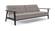 Splitback Sofa Bed w/Black Frej Arms Mixed Dance Aqua Petrol by Innovation