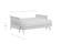Futon Frame - Queen Loveseat Size - Denali Dark Cherry Wall Hugger by Strata Furniture