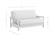 Futon Frame - Queen Loveseat Size - Durango Warm Cherry Wall Hugger by Strata Furniture