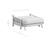 Futon Set - Twin Chair Size - Pagoda Black Walnut Wall Hugger Frame, Mattress w/Removable Solid Cover
